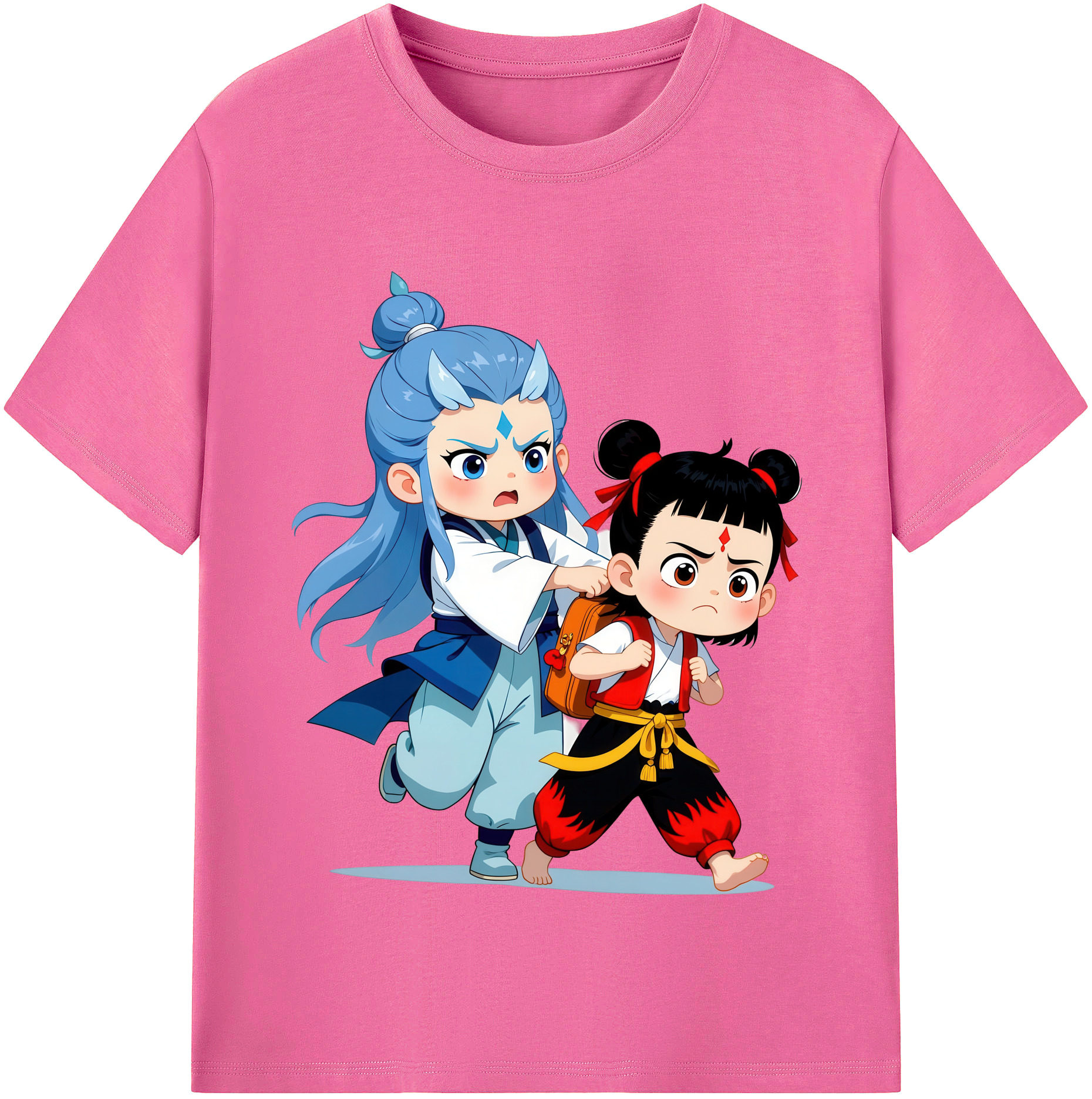 （画像用） Ne Zha 2 ナタ 魔童の大暴れ レディースカジュアルプリントTシャツ（綿100％）